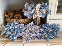 Image 1 of Memory Flowers custom created for clients from a loved ones shirts and hankies