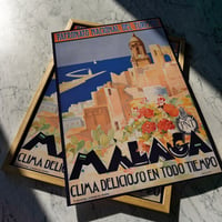 Image 1 of Malaga | Ricardo Verdugo Landi - 1930 | Travel Poster | Vintage Poster