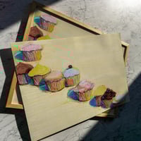 Image 1 of Nine Cupcakes | Wayne Thiebaud - 2009 | Art Poster | Vintage Poster