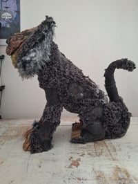 Image 7 of Wuss Puss Coraline Inspired Cat. Alternative doll. Large Green Glass eyes and The Cheshire Cat Grin.
