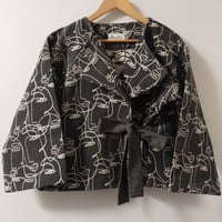 Image 1 of KylieJane wrap jacket -abstract faces