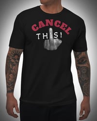 Image 3 of Men's Fitted Cancel Black T-Shirt