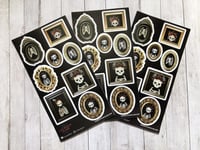Image 3 of Sticker Sheet Skeleton Picture Gallery 9x17cm