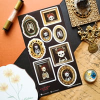 Image 1 of Sticker Sheet Skeleton Picture Gallery 9x17cm