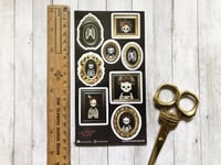 Image 6 of Sticker Sheet Skeleton Picture Gallery 9x17cm