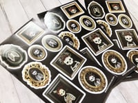 Image 8 of Sticker Sheet Skeleton Picture Gallery 9x17cm