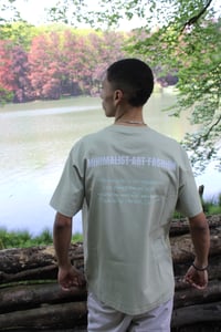 Image 3 of QUATRE-VINGT. LIGHT OLIVE GREEN T-SHIRT