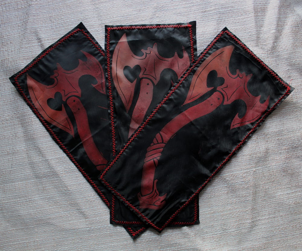 Image of Red Battle Axe Sew-On Patch