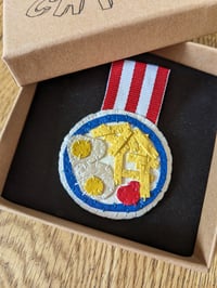 Image 2 of ONE OFF! Egg 'n' Chips Medal Brooch