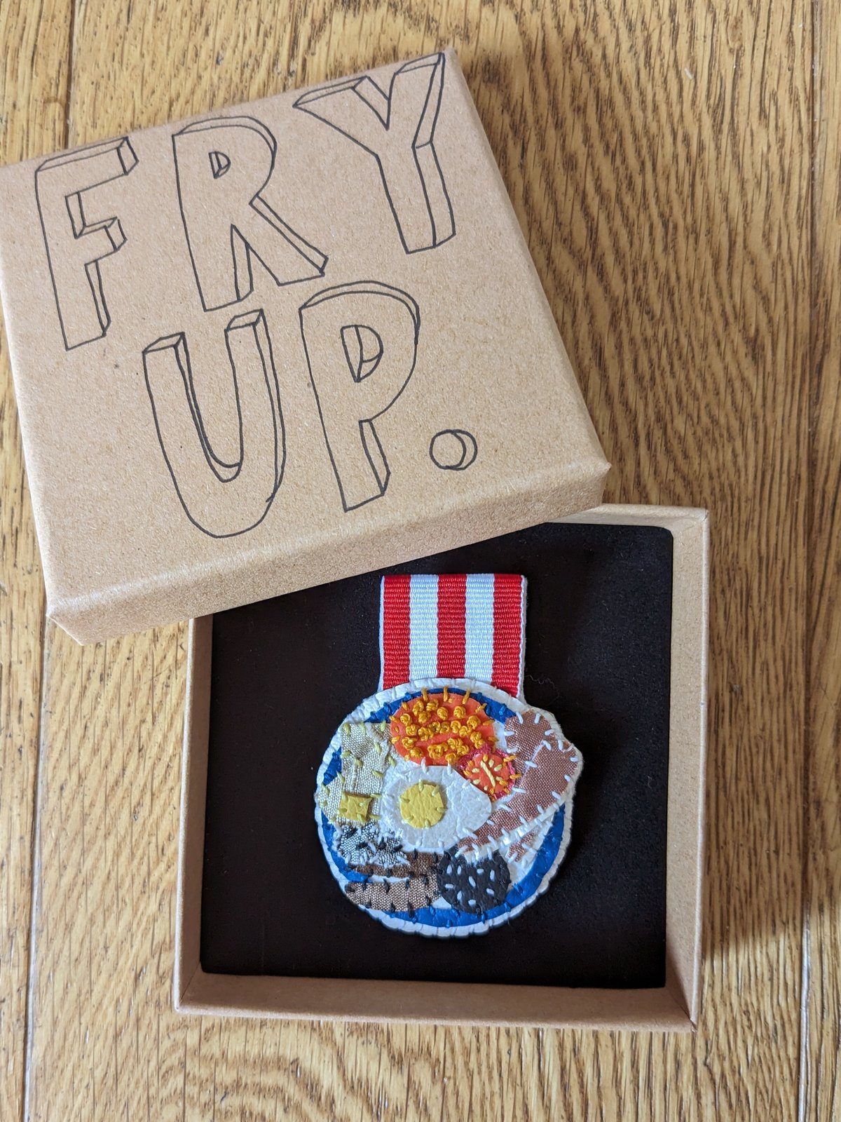 Image of ONE OFF! Fry Up Medal Brooch