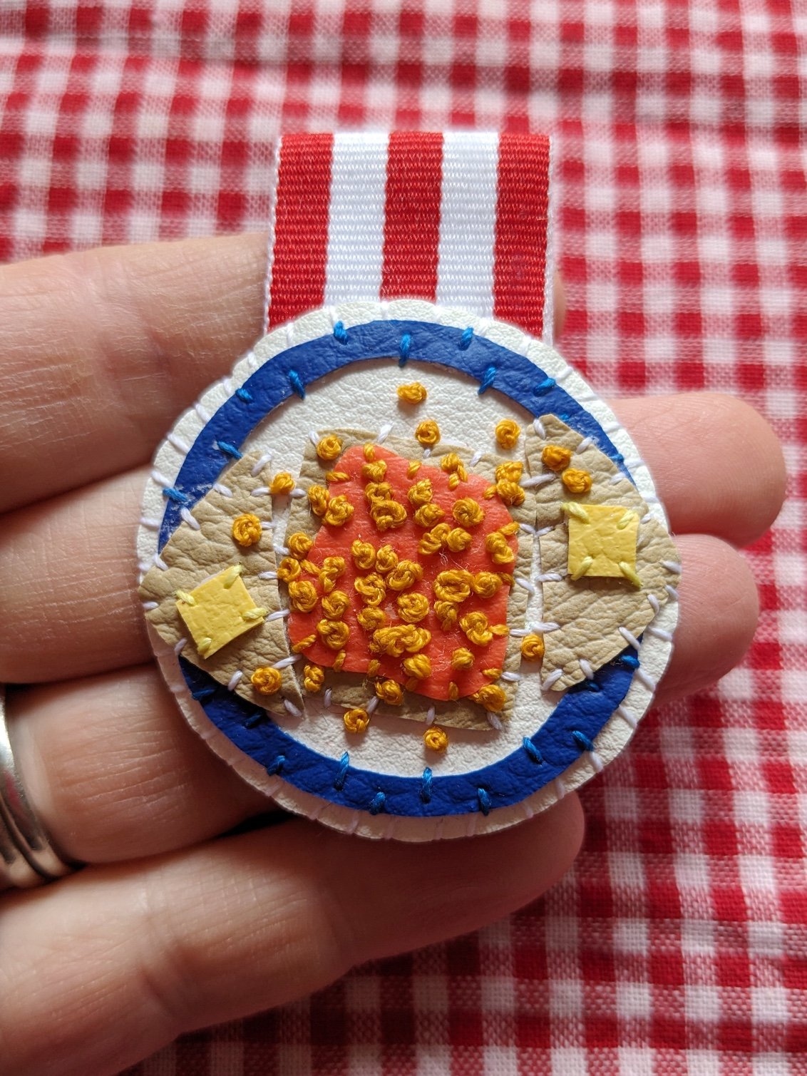 Image of ONE OFF! Beans on Toast Medal Brooch