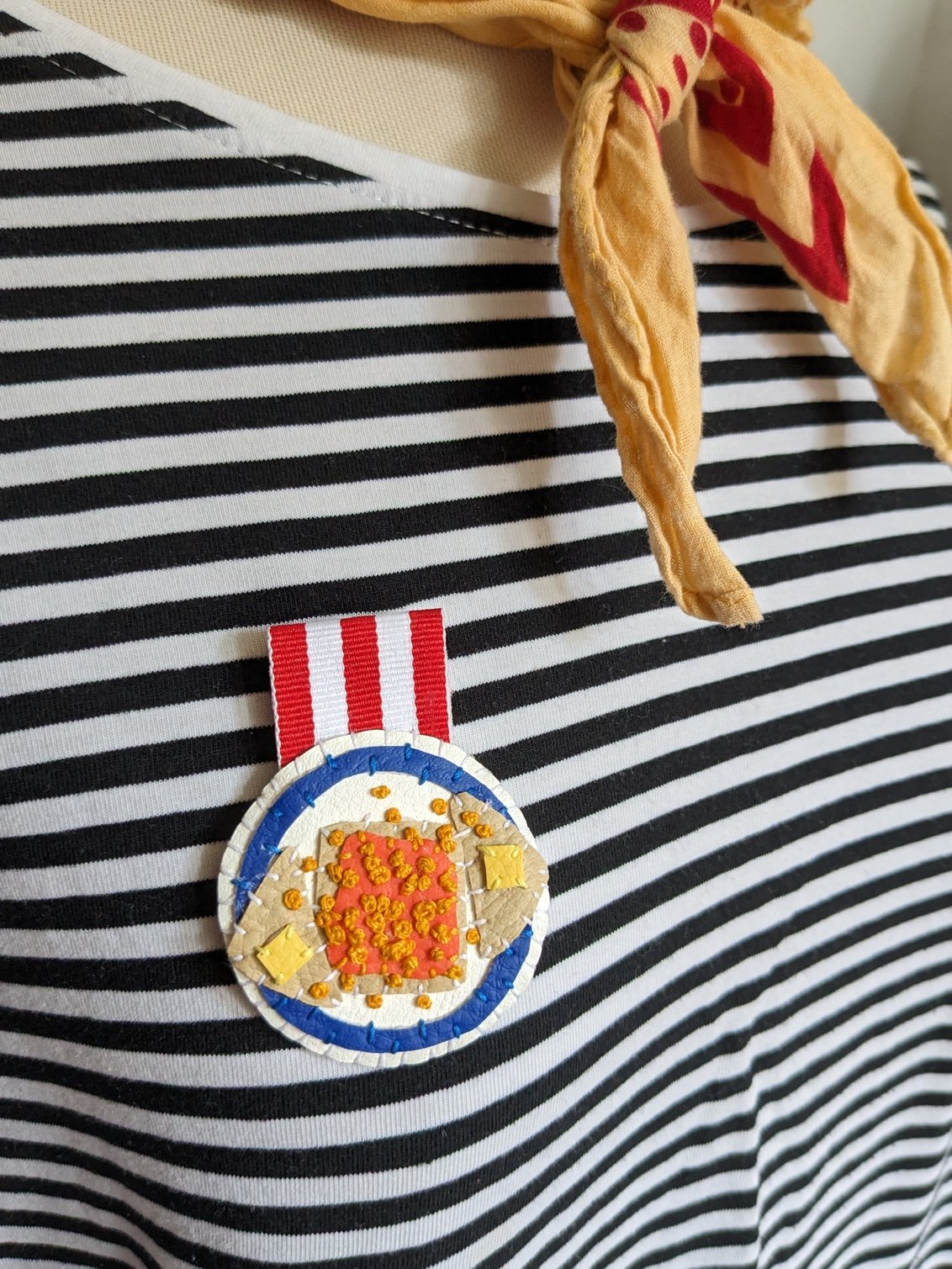 Image of ONE OFF! Beans on Toast Medal Brooch