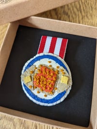 Image 3 of ONE OFF! Beans on Toast Medal Brooch