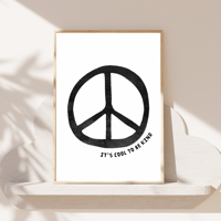 Image 2 of Cool To Be Kind Peace Print