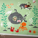 New Design - Underwater Theme Decal Stickers for Nursery Kids Room - dd1057