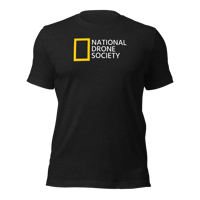 NATIONAL DRONE SOCIETY BLACK 'HEATHER' T-SHIRT