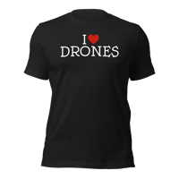 I LOVE DRONES BLACK 'HEATHER' T-SHIRT