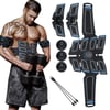 EMS Muscle Stimulator - 8 Pad Abs Trainer, USB Rechargeable Abdominal Muscle Toner