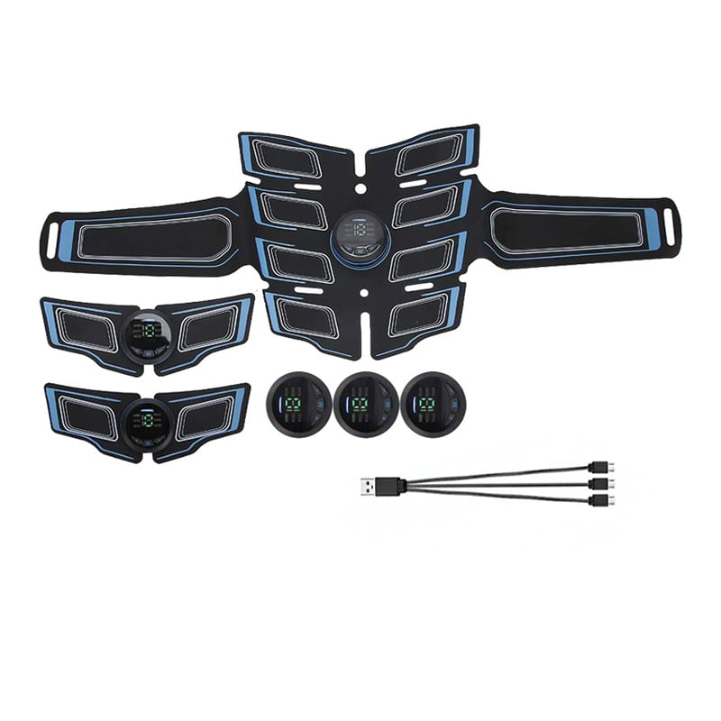 EMS Muscle Stimulator - 8 Pad Abs Trainer, USB Rechargeable Abdominal Muscle Toner