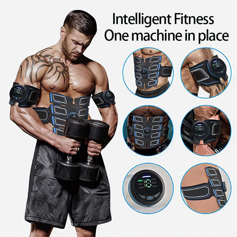 EMS Muscle Stimulator - 8 Pad Abs Trainer, USB Rechargeable Abdominal Muscle Toner