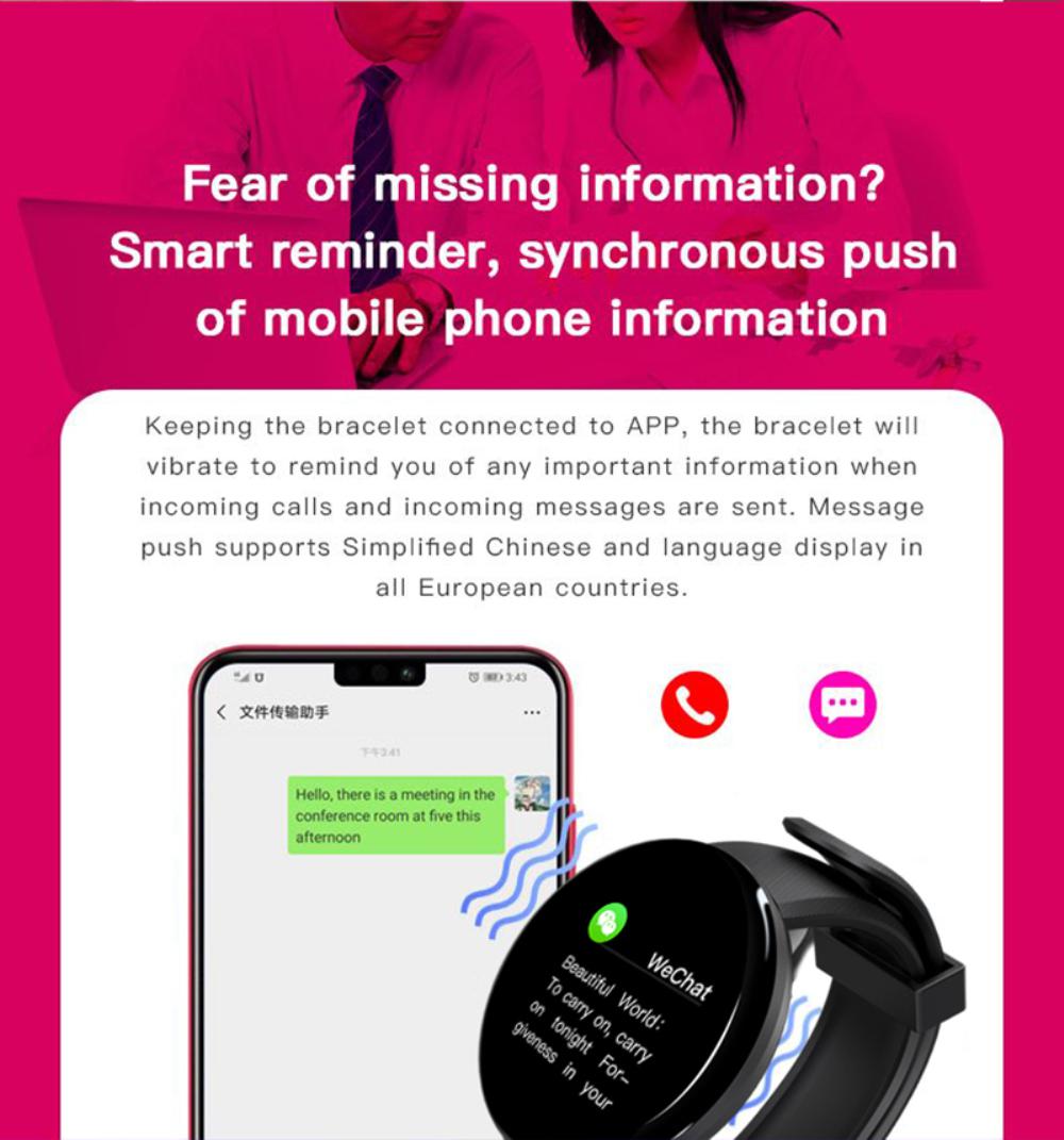 Smart Watch - Round Fitness Tracker with Blood Pressure & Heart Rate Monitor