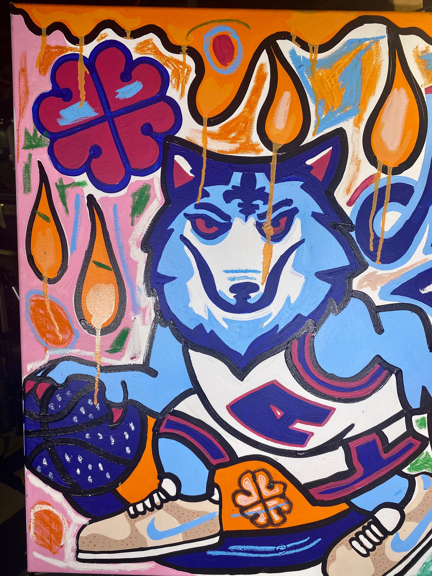 Image of L'Alliance # 1 / Raptors tribute  40 x 30'' toile / painting