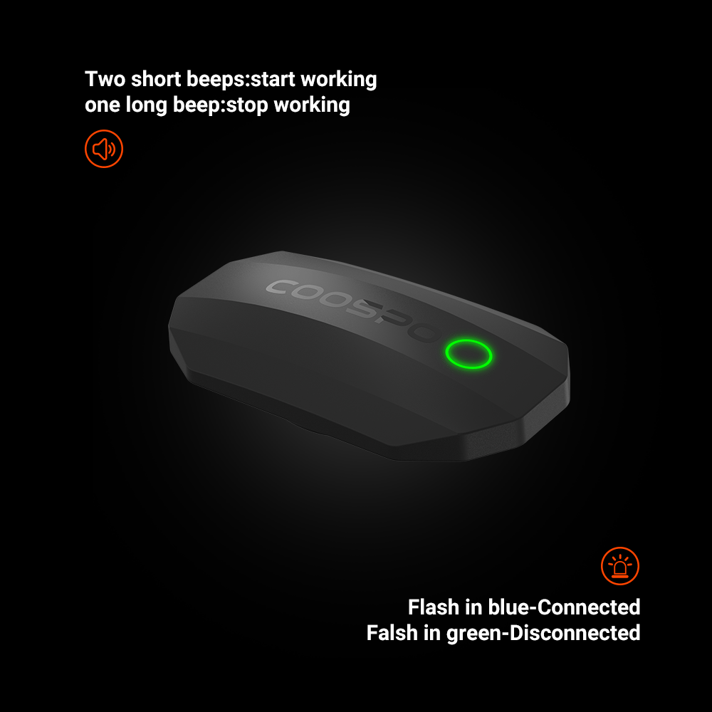 COOSPO H808S Heart Rate Sensor - Dual Mode ANT+ & Bluetooth with Chest Strap, Compatible with Wahoo