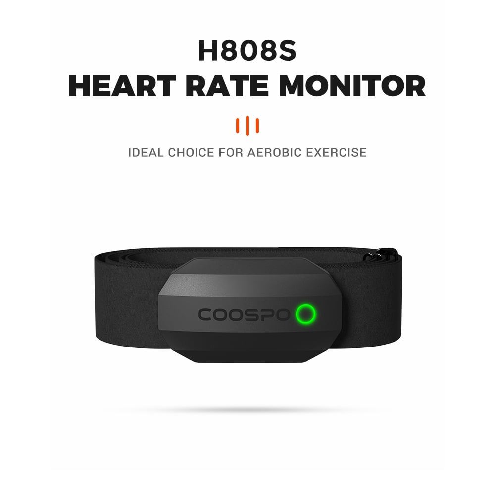 COOSPO H808S Heart Rate Sensor - Dual Mode ANT+ & Bluetooth with Chest Strap, Compatible with Wahoo