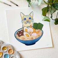 Image 1 of Nom Nom Neko, fine art print