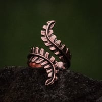 Image 1 of Copper Fern ring - adjustable size 6-8