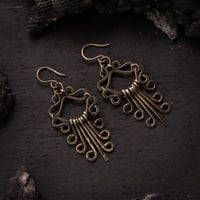 Image 1 of Filigree Earrings - Brass