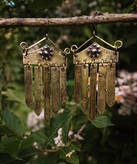 Image 1 of Temple of Saturn Earrings - Brass