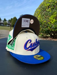 Chicago Cubs Foul Ball "Muddy Script" New Era 59Fifty Fitted Hat