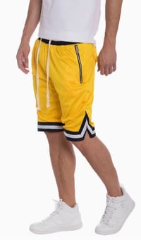 Image 2 of SOLID STRIPED BAND BASKETBALL SHORTS