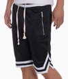 SOLID STRIPED BAND BASKETBALL SHORTS