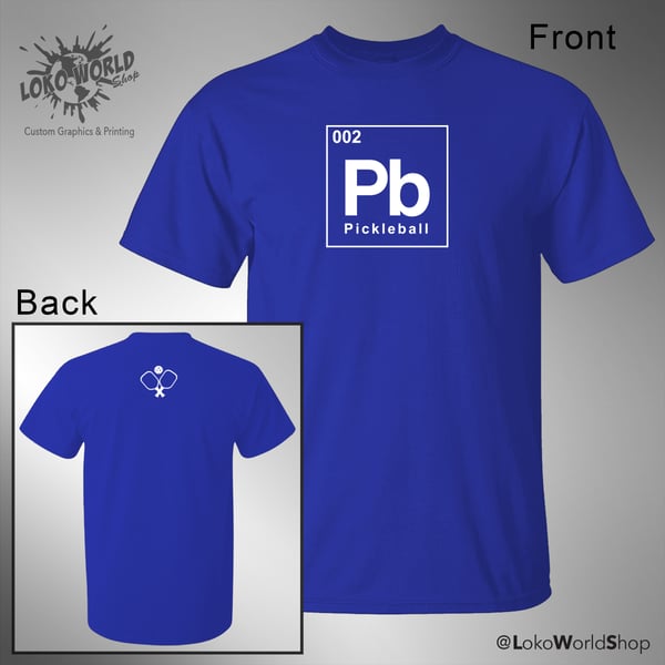 Image of Pickleball, 002, Royal Blue T-shirt