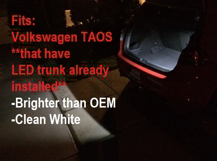 Trunk Housing for Volkswagen Taos with LED trunk installed deAutoLED