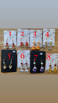 Image 1 of $10-$13 Character earrings : Stitch ,Pooh , Tramp, Minnie, Dalmatian and more 
