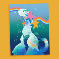 Image 1 of Rainbow Lugia Art Print