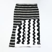Image 3 of squiggle black and white print courtneycourtney adult size M/L medium large skirt set 