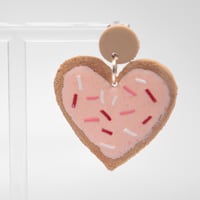 Image 2 of Heart Sugar Cookie Earrings