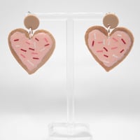 Image 1 of Heart Sugar Cookie Earrings