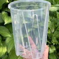 Image 2 of Thick Plastic Clear Breathable Plant Pot Set (8)