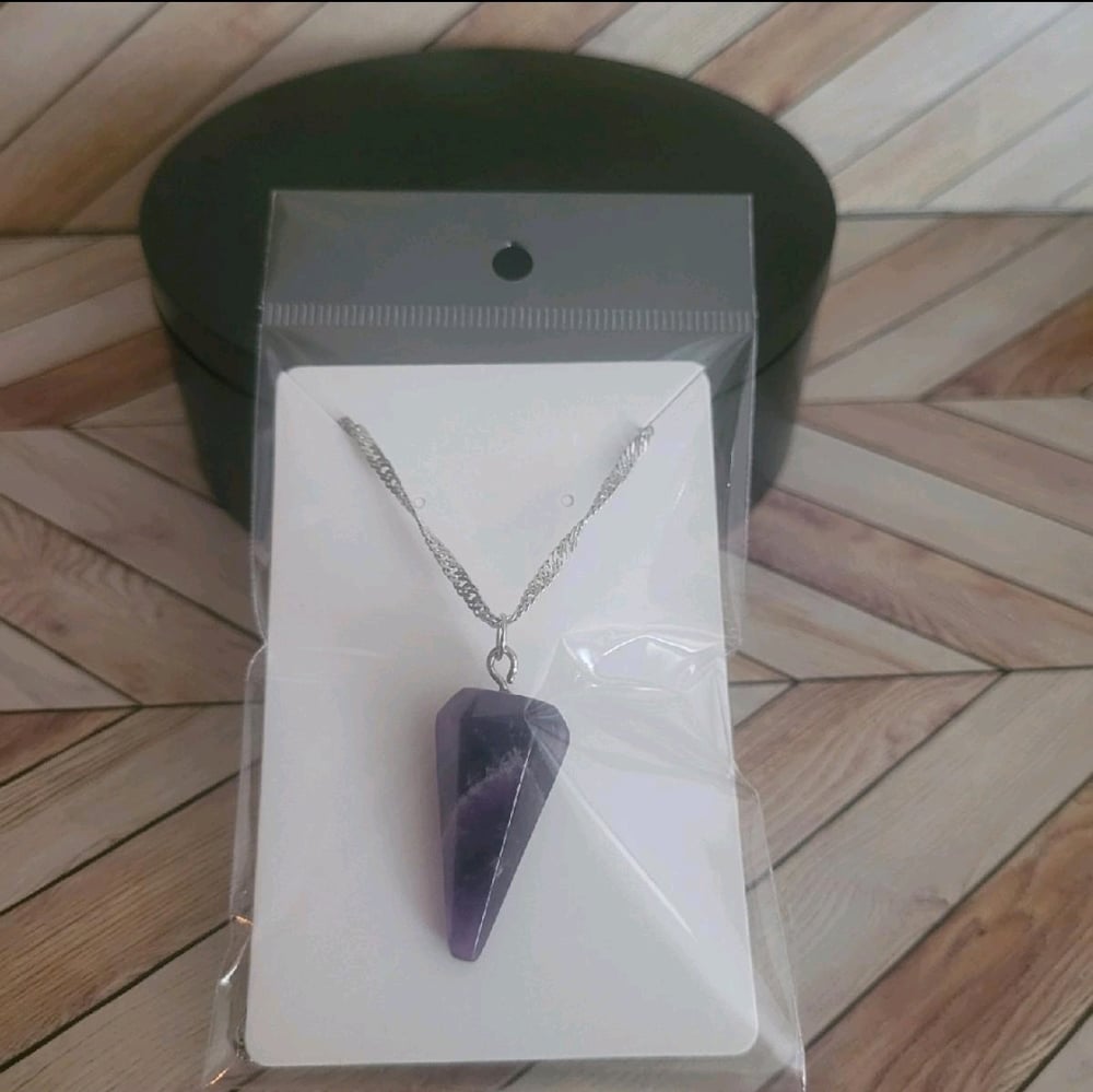 Image of Amethyst Pendulum Necklace