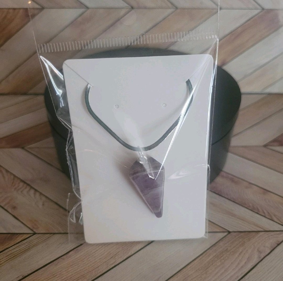 Image of Amethyst Pendulum Necklace