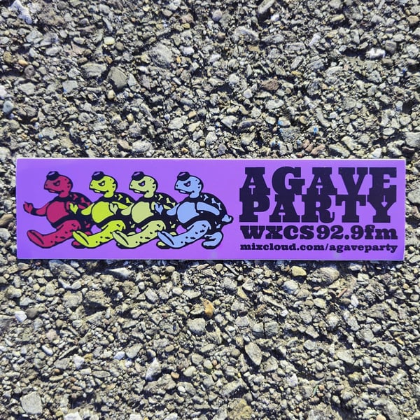 Image of Agave Party Bumper Sticker Purple