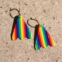 Image 1 of Rainbow Dangle Studs