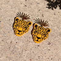 Image 1 of Yellow Leopard Dangles