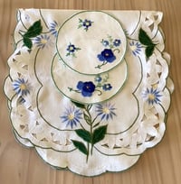Image 3 of Memory flowers custom created from a clients loved ones doily collection 
