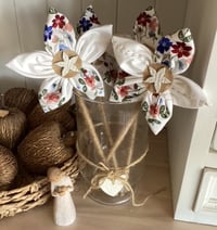 Image 6 of Memory flowers custom created from a clients loved ones doily collection 